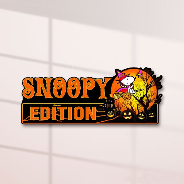 Snoopy Halloween Edition Laser Engraved or 3D Inlayed Car Name Badge Version 2 - Image 6