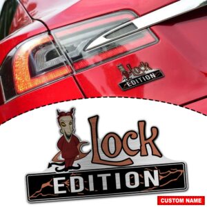 Personalized Lock Edition Laser Engraved or 3D Inlayed Car Name Badge