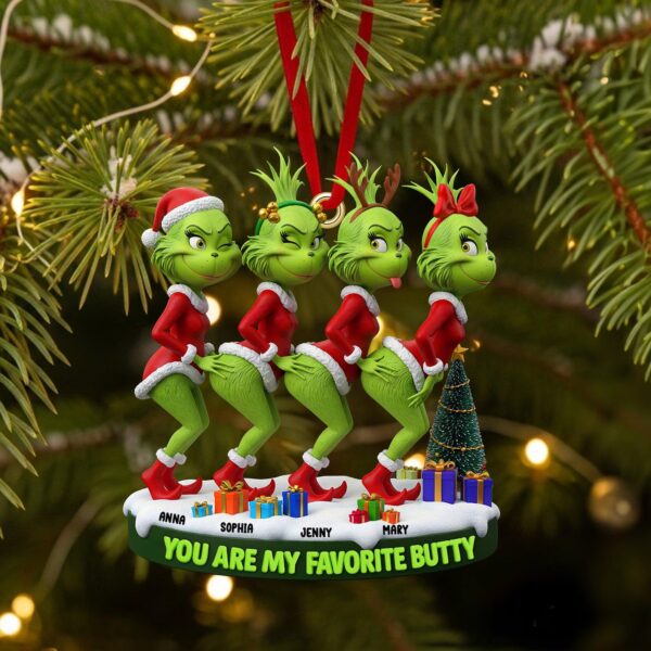 Personalized Best Friends Grinch Sisters Christmas Ornament