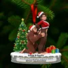 Personalized Naughty Bigfoot Couple Christmas Ornament