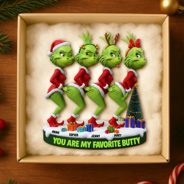 Personalized Best Friends Grinch Sisters Christmas Ornament - Image 3