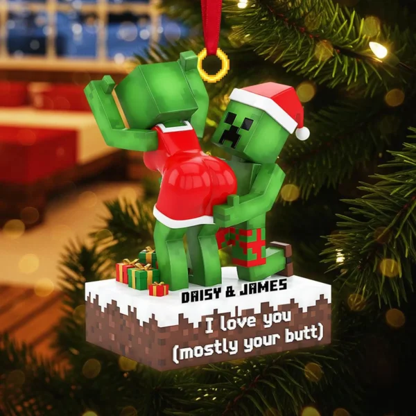 Personalized Funny Couple Christmas Ornament Style 1