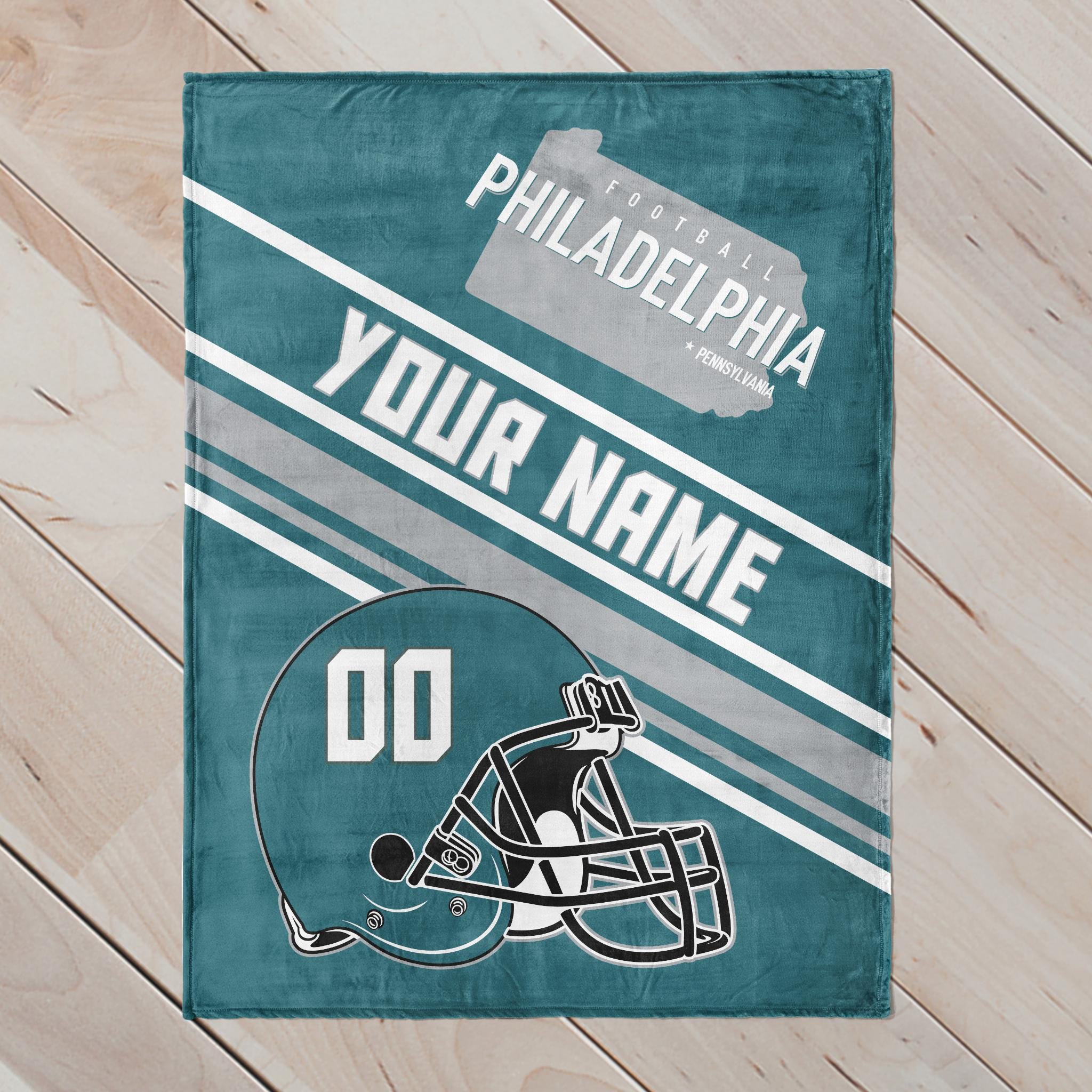 Personalized Philadelphia Football Blanket - Image 3