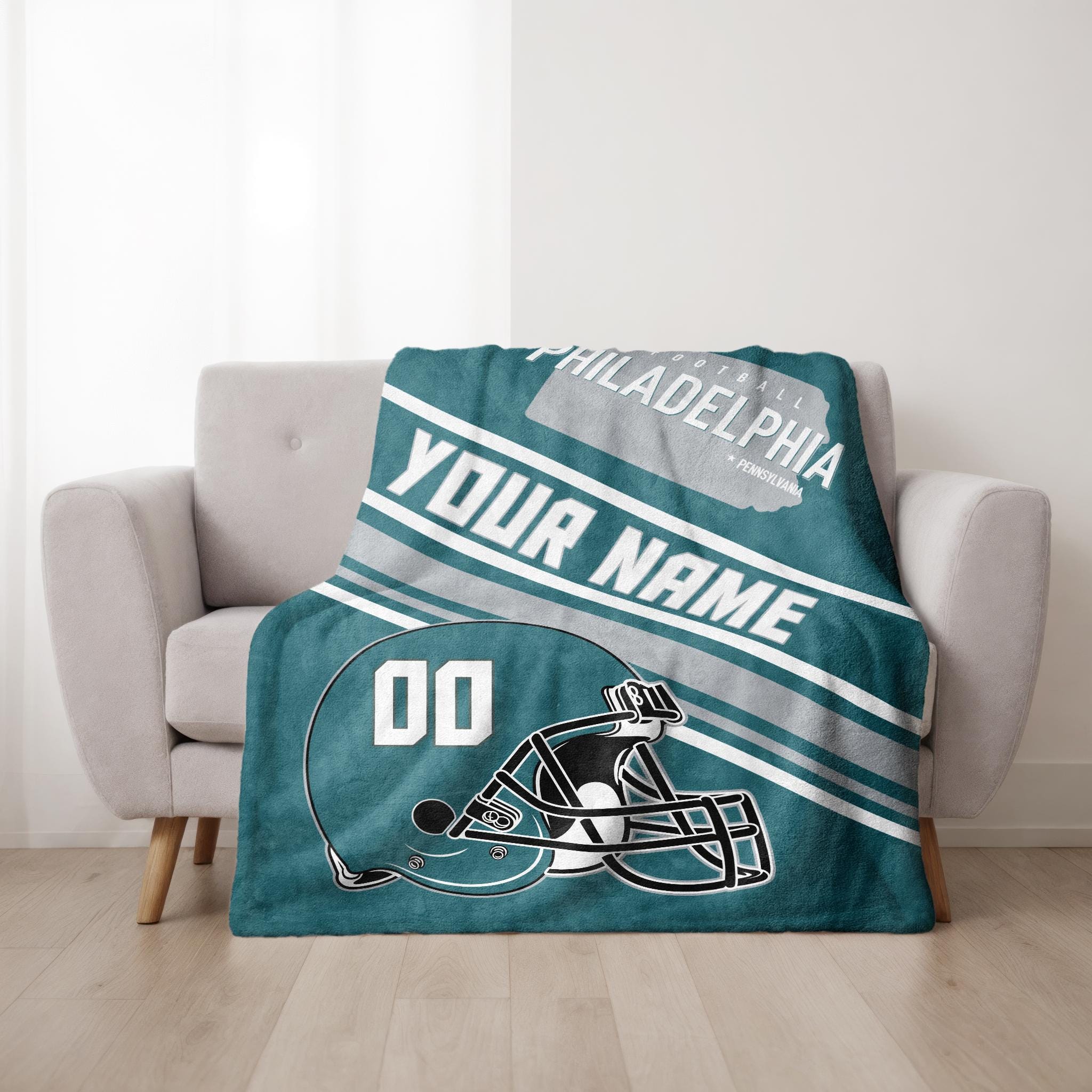 Personalized Philadelphia Football Blanket - Image 2