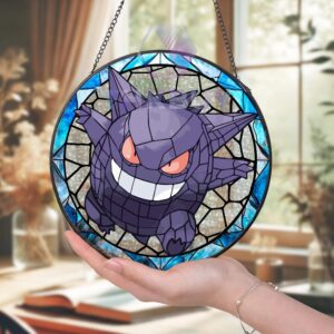 Gengar Glass Pokemon Stained Glass Window Hanging Suncatcher