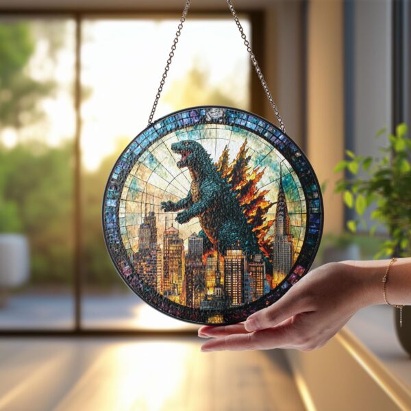 Godzzilla Stained Glass Window Hanging - Image 8