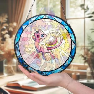Alternative view of Eevee Pokemon Stained Glass Window Hanging Suncatcher