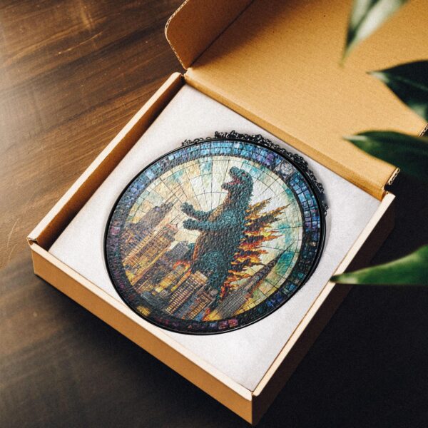 Godzzilla Stained Glass Window Hanging - Image 3