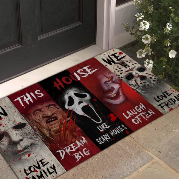 In This House We Horror Movies Door Mat - Image 3