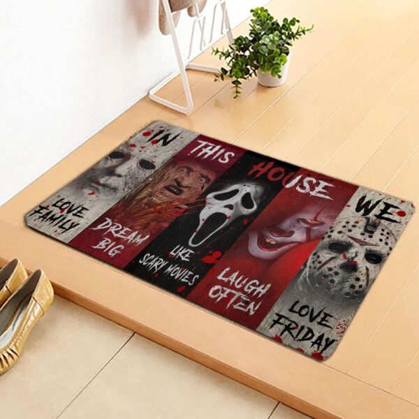 In This House We Horror Movies Door Mat - Image 4
