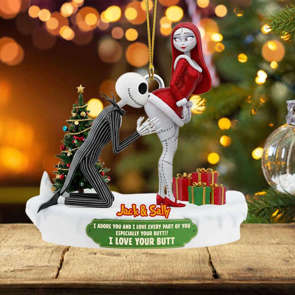 Personalized Nightmare Couple Ornament - Image 2