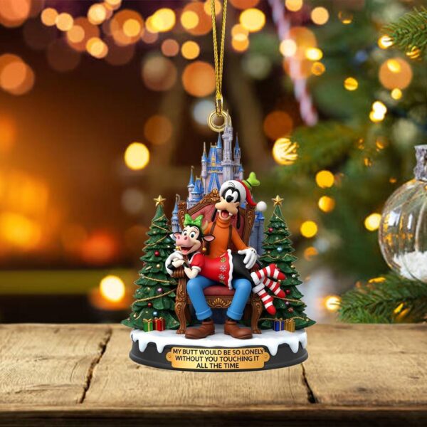 Personalized Goofy and Clarabelle Christmas Ornament - Image 3