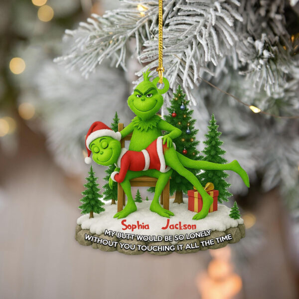 Personalized Green Couple Ornament Anniversary Gift - Image 3