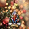 Personalized Goofy and Clarabelle Christmas Ornament