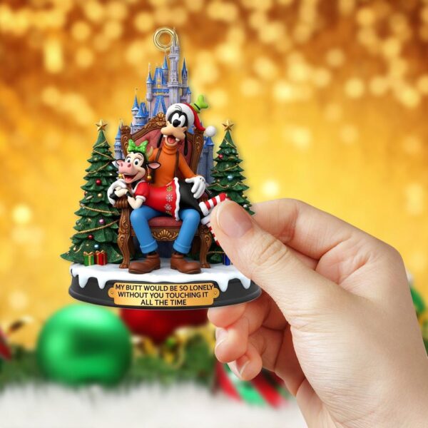 Personalized Goofy and Clarabelle Christmas Ornament - Image 4