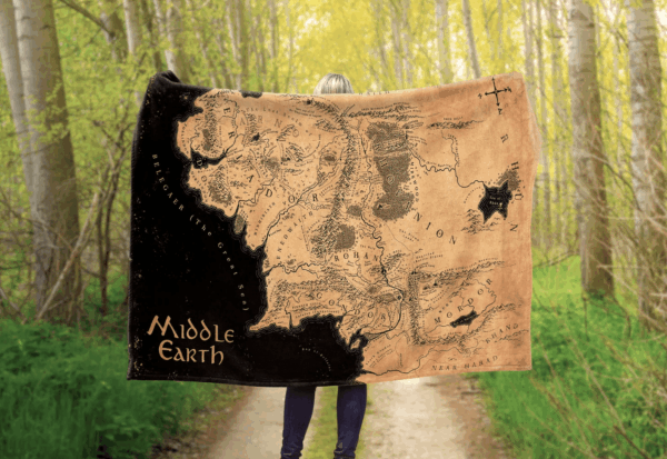 Tolkien Fantasy Map Middle-earth LOTR Blanket