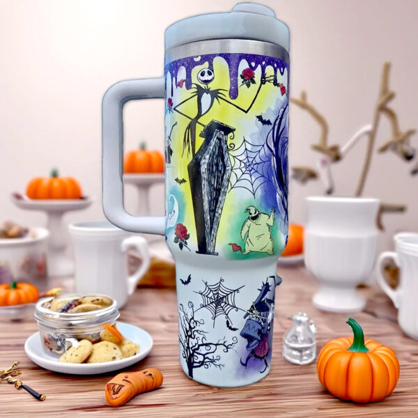 Nightmare Before Christmas Jack And Sally Halloween 40oz Stanley Tumbler