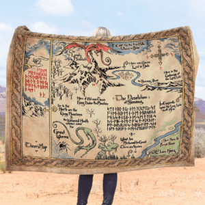 Thorin's Map Hobbit LOTR Blanket