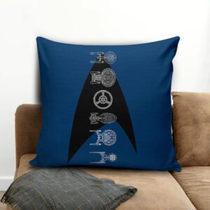 Alternative view of Star Trek Ships of the Line Delta Pillow