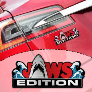 Jaws Edition Laser Engraved or 3D Inlayed Car Name Badge