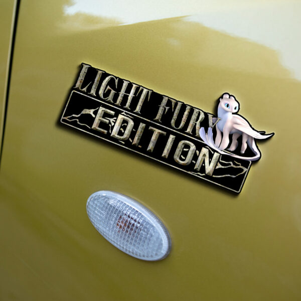 Light Fury Edition Laser Engraved or 3D Inlayed Car Name Badge Version 2 - Image 5