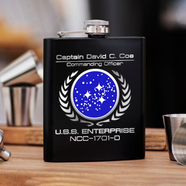 Personalized Star Trek Federation Flask