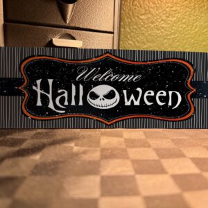 Alternative view of Welcome Halloween Jack Skellington Sign