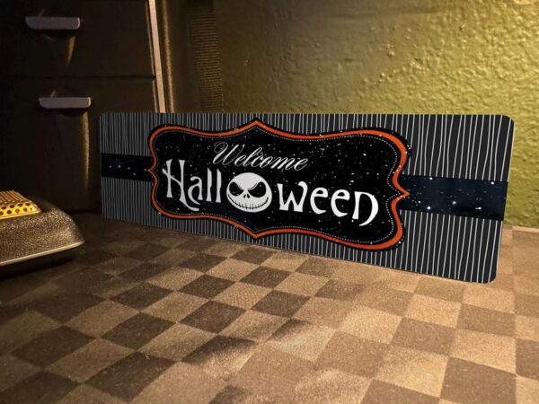 Welcome Halloween Jack Skellington Sign - Image 3