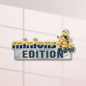 Alternative view of The Minions Edition Laser Engraved or 3D Inlayed Car Name Badge