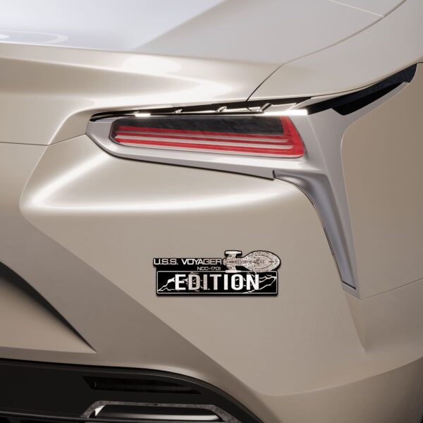 Star Trek U.S.S. Voyager NCC-74656 - Intrepid Class Starship Edition Laser Engraved or 3D Inlayed Car Name Badge - Image 6