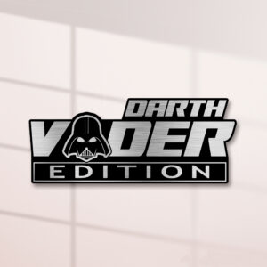 Alternative view of Darth Vader Edition Laser Engraved or 3D Inlayed Car Name Badge
