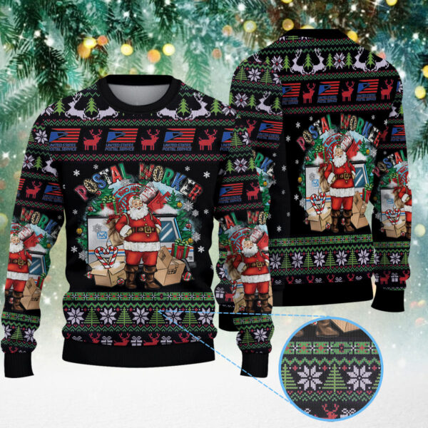 United States Postal Service Christmas Knitted Sweater
