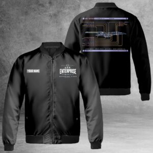 Personalized Star Trek Sovereign Class U.S.S. Enterprise NCC-1701-E Bomber Jacket