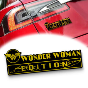 Wonder Woman Edition Laser Engraved Car Name Badge