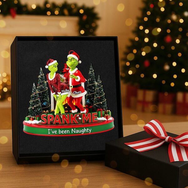 Personalized Spank Me I've Been Naughty Grinchmas Ornament - Image 5