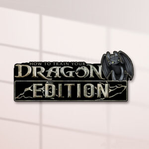 Alternative view of Toothless Edition Laser Engraved or 3D Inlayed Car Name Badge Version 2