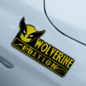 Alternative view of Wolverine Edition Laser Engraved Car Name Badge