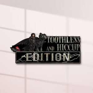Alternative view of Toothless And Hiccup Edition Laser Engraved or 3D Inlayed Car Name Badge