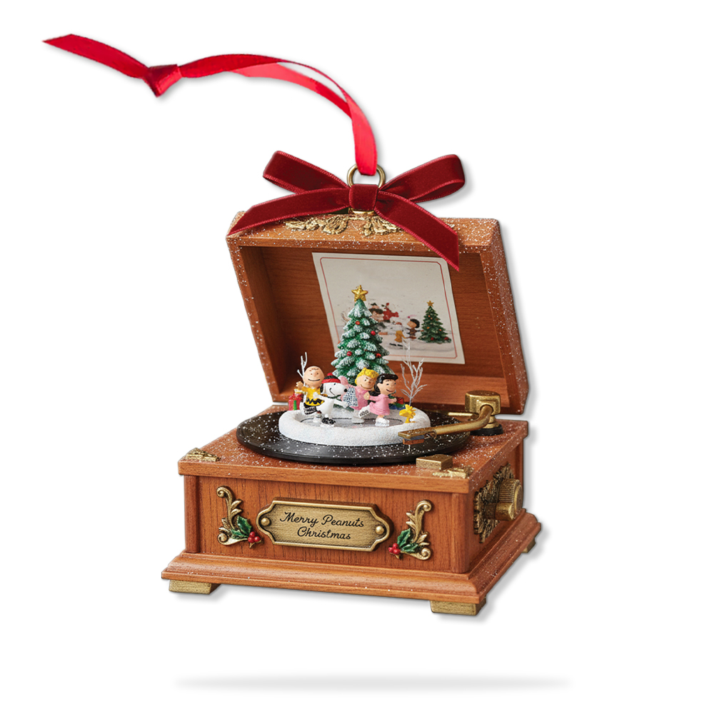 Snoopy Merry Peanuts Christmas Record Player Christmas Ornament - Image 8