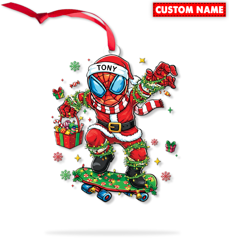 Personalized Spider-Man Christmas Ornament - Image 6