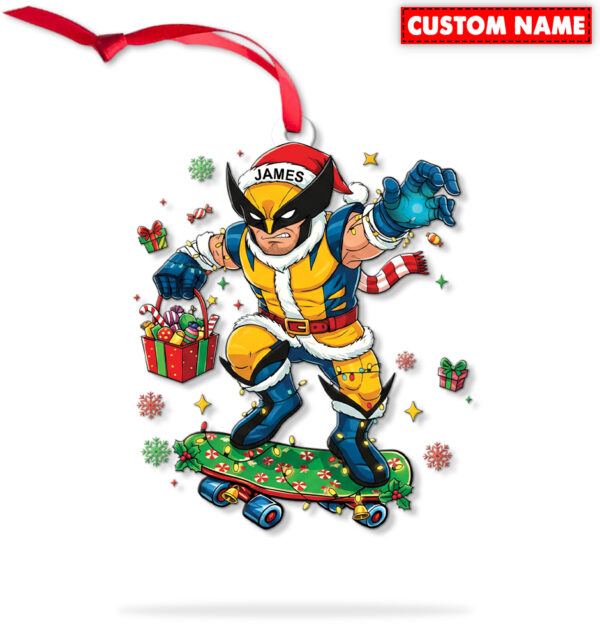 Personalized Wolverine Christmas Ornament - Image 6