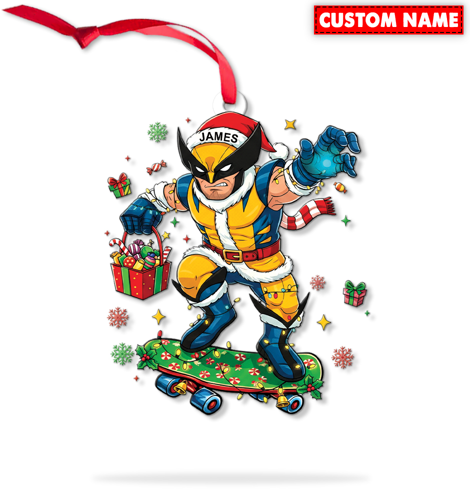 Personalized Wolverine Christmas Ornament - Image 6
