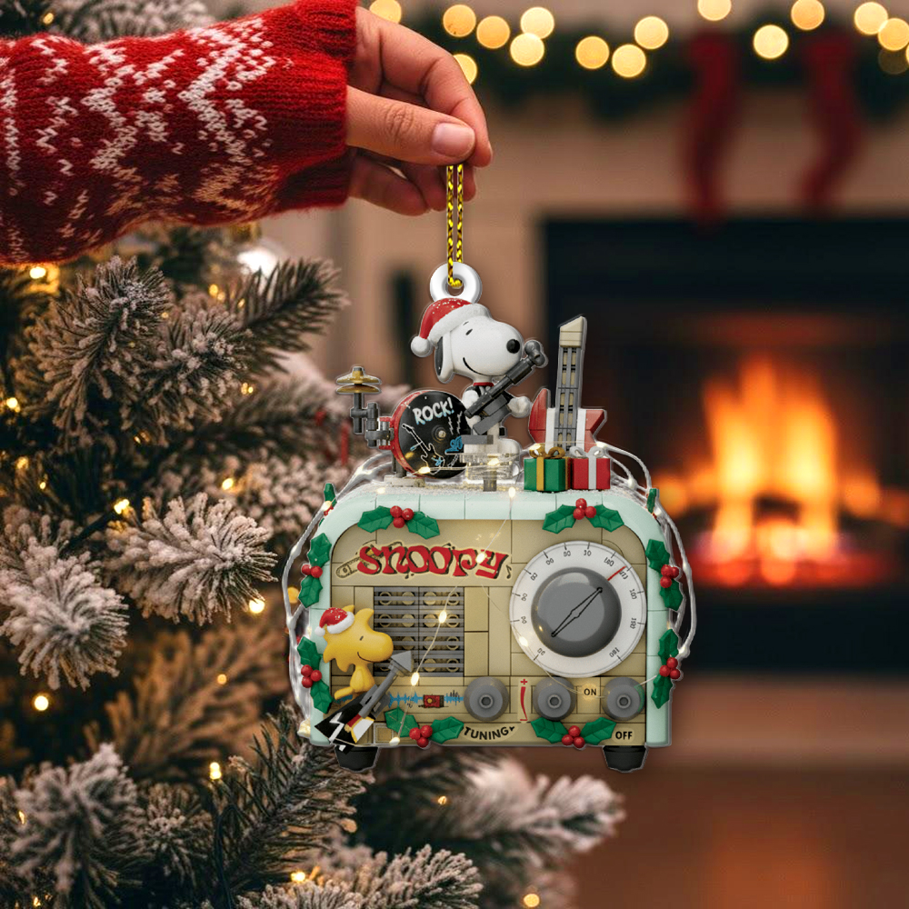 Peanuts Snoopy Radio Christmas Ornament - Image 2
