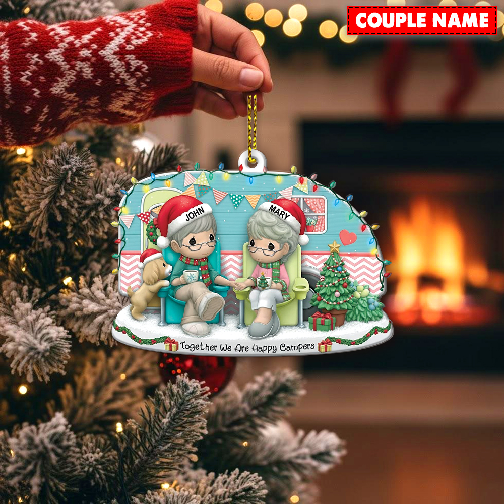 Personalized Together We Are Happy Campers Christmas Ornament - Image 9