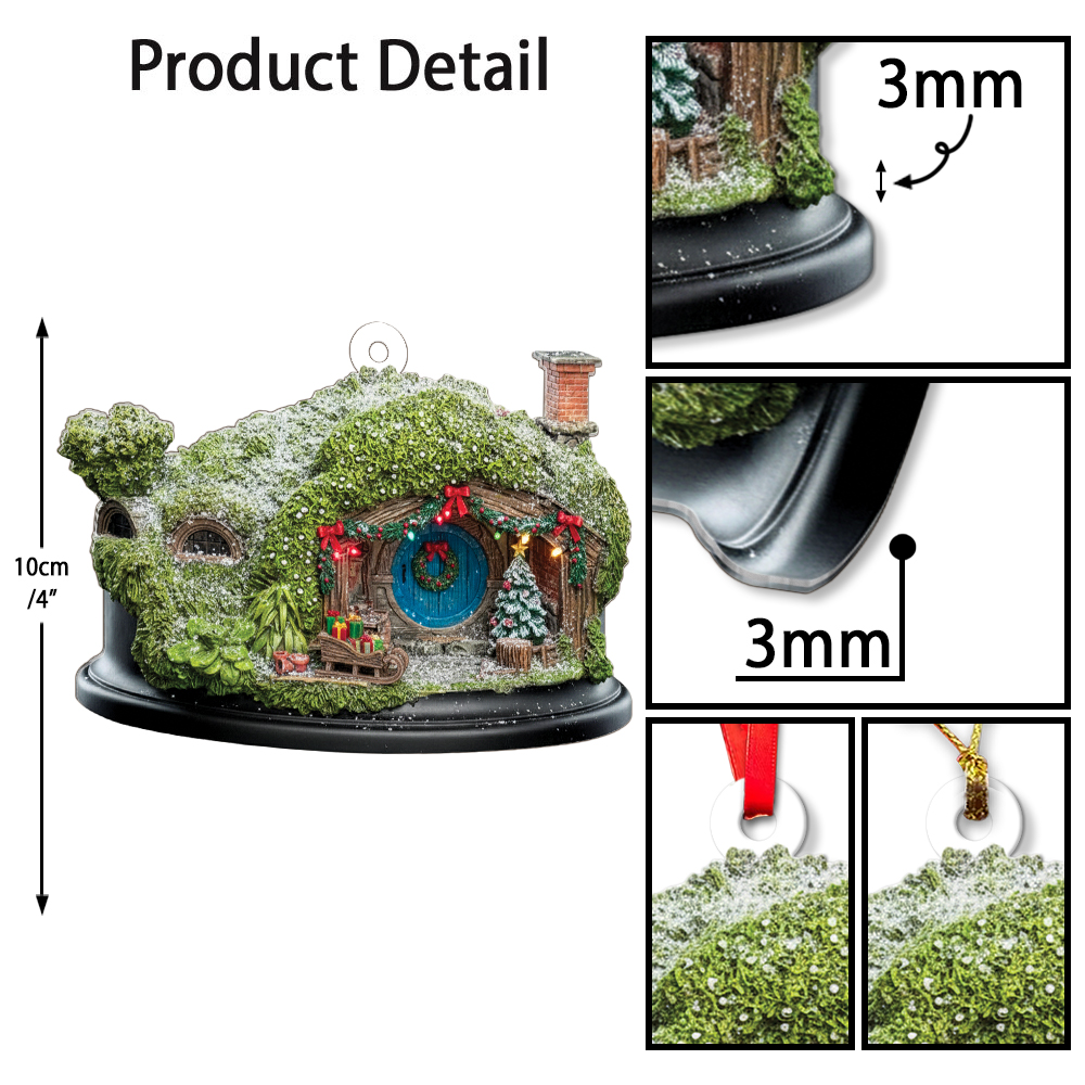 Lord of the Rings Hobbit Hole Christmas Ornament - Image 6