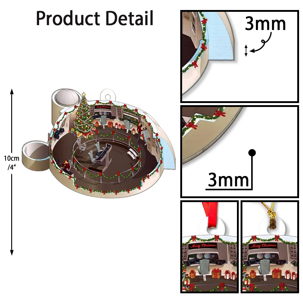 Star Trek NCC-1701 2279-2285 Bridge Enterprise Christmas Ornament - Image 8