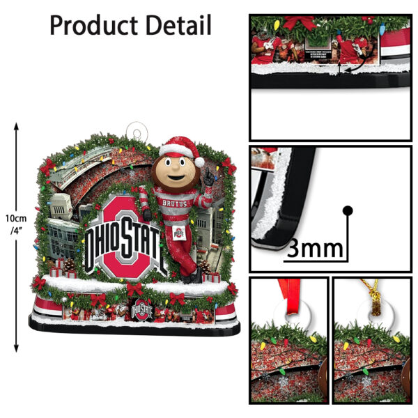 Ohio State Light-Up Christmas Ornament - Image 8