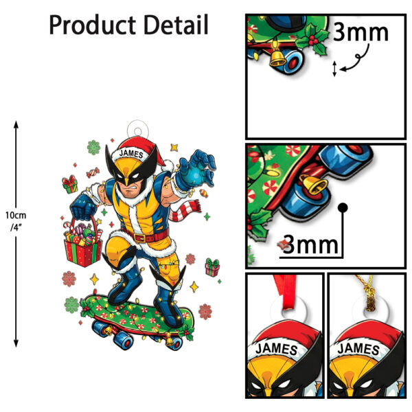 Personalized Wolverine Christmas Ornament - Image 5