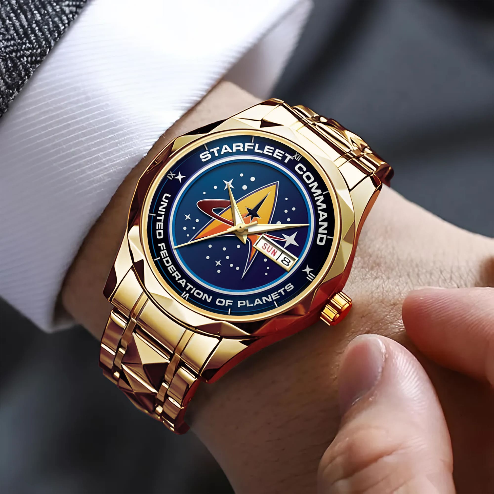 Starfleet Command  United Federation Of Planets Alloy Luxury Quartz Watch - Image 4