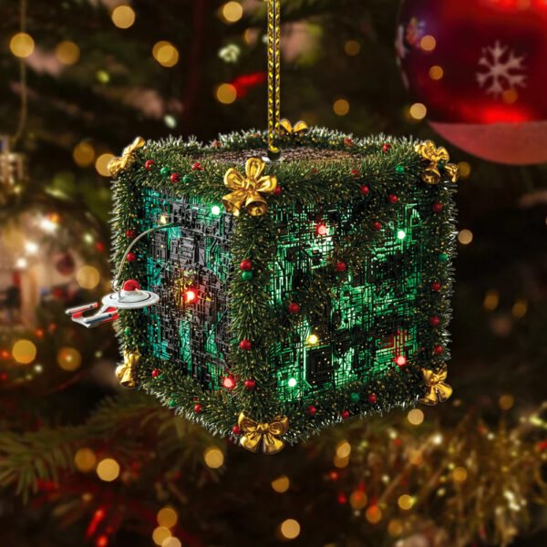 Star Trek The Next Generation Beware the Borg! Christmas Ornament - Image 4